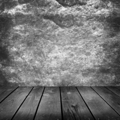 Old room and wooden floor