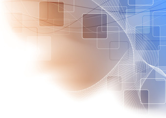 Modern abstract blue orange shine background