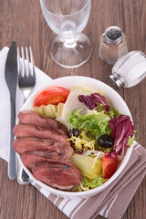 duck breast salad