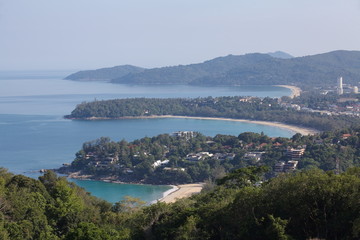 Obraz premium Phuket three bays from Karon view point, Thailand