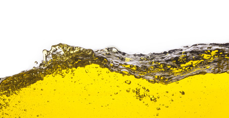 An abstract image of spilled oil . On a white background.