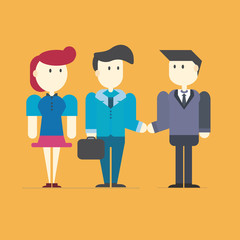 people shaking hands,business agreement ,vector,illustration.