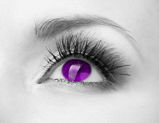 Obraz premium Beautiful colorful eye close up