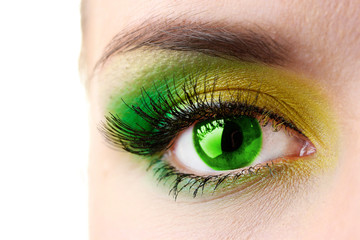 Beautiful colorful eye close up