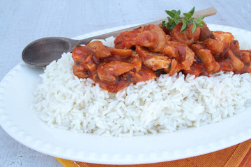 volaille et riz