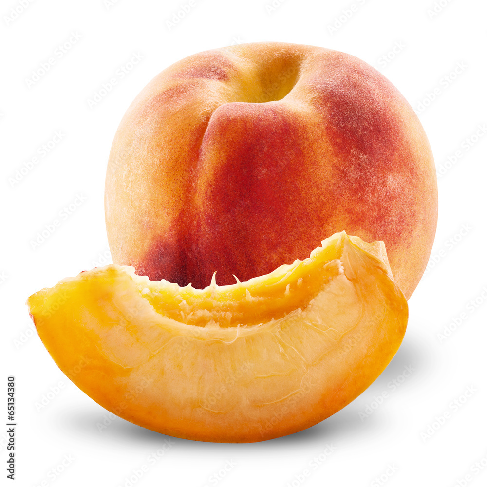 Canvas Prints ripe peach fruit