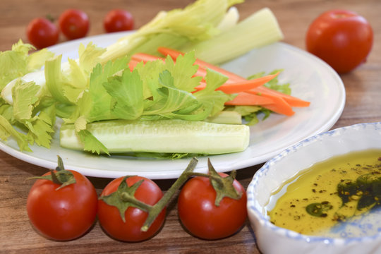 vegetables with vinaigrette