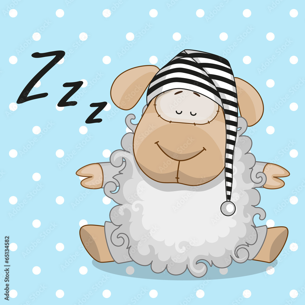 Sticker Sleeping sheep