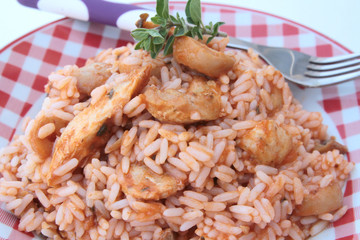 volaille et riz
