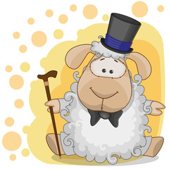 Sheep in a hat