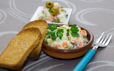 fresh salad with background