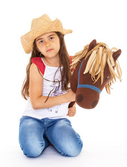 little girl with a horse © lotosfoto