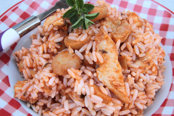 volaille et riz