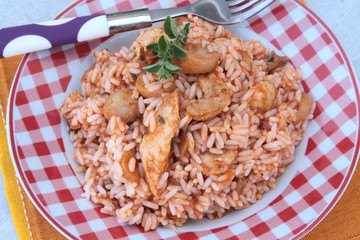 volaille et riz