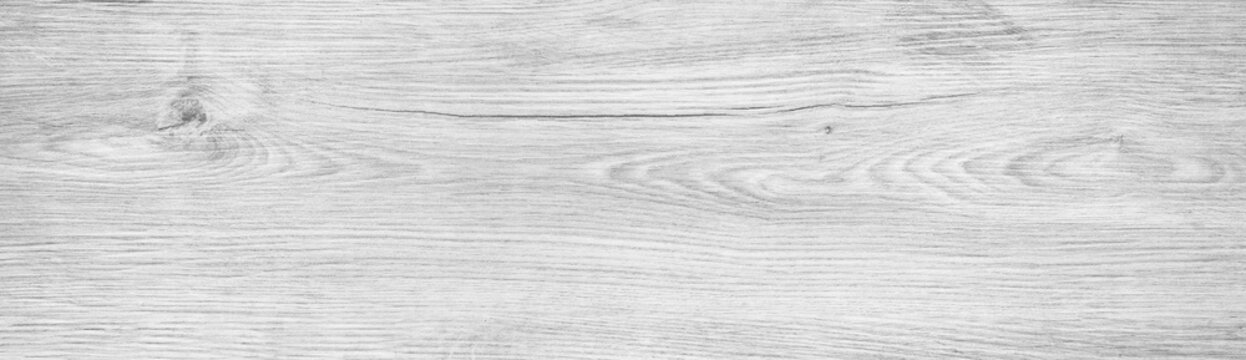 Fototapeta Wood texture background, long gray plank with tree knotted pattern