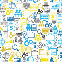 Start-up seamless pattern in flat design style.