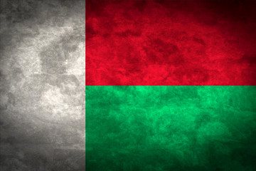 Madagascar grunge flag