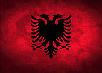 Albania grunge flag