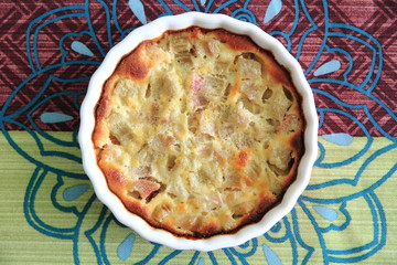 Clafoutis à la rhubarbe