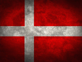 Fototapeta premium Denmark grunge flag