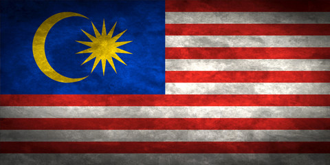 Malaysia grunge flag