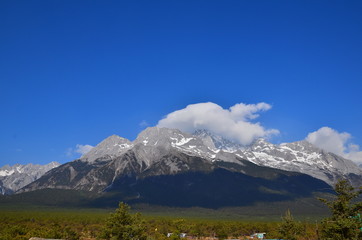 Alpine Mountain Range in Spring Season