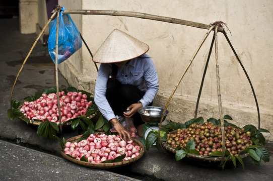 marché de rue à Hanoi, Vietnam