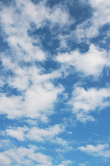 Blue sky and white clouds.