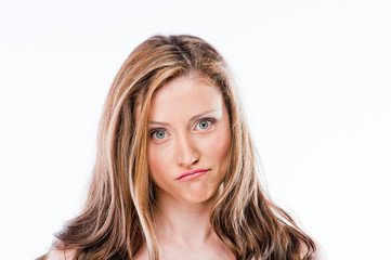 Naklejka premium Photo of a young and beautiful woman 