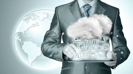 Cloud computing, technology connectivity concept