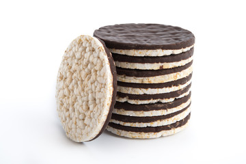 Reiswaffeln mit Schokolade