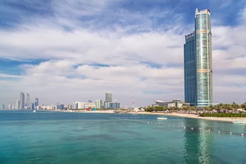 Fototapeten Panorama of Abu Dhabi, the capital city of United Arab Emirates © Patryk Kosmider