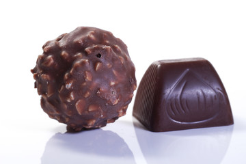 Praline schokolade isoliert