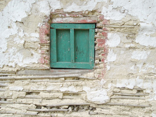 Aged wall with window
