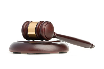 Gavel isolated on white background