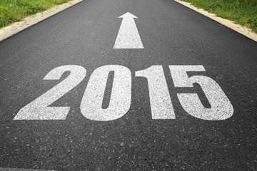 Straße mit " 2015 "