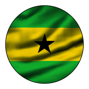 Flag in a round circle - Sao Tome and Principe