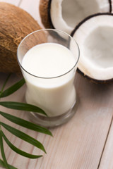 coconut fruit with coco milk