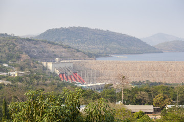 Akosombo Hydroelectric Power Station on the Volta River in Ghana