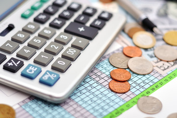 calculator on table