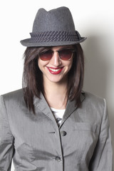 Fototapeta premium Gangster woman smiling