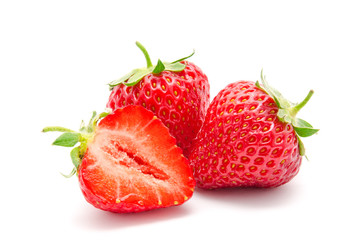 Perfect red ripe strawberry isolated