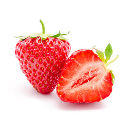 Perfect red ripe strawberry isolated