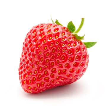 Perfect red ripe strawberry isolated
