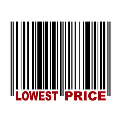 Barcode with label Lowest Price