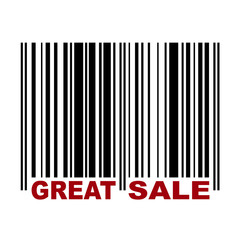 Barcode with label Great Sale