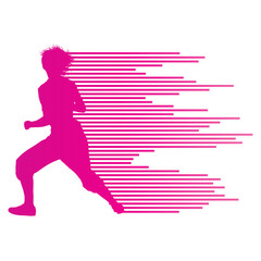 Hip hop dancer silhouette vector background concept made of stri