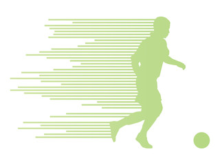 Soccer football player silhouette vector background concept made