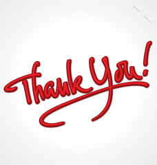 THANK YOU hand lettering (vector)