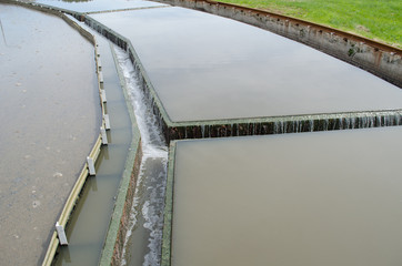 water flow filtration sedimentation stage in plant